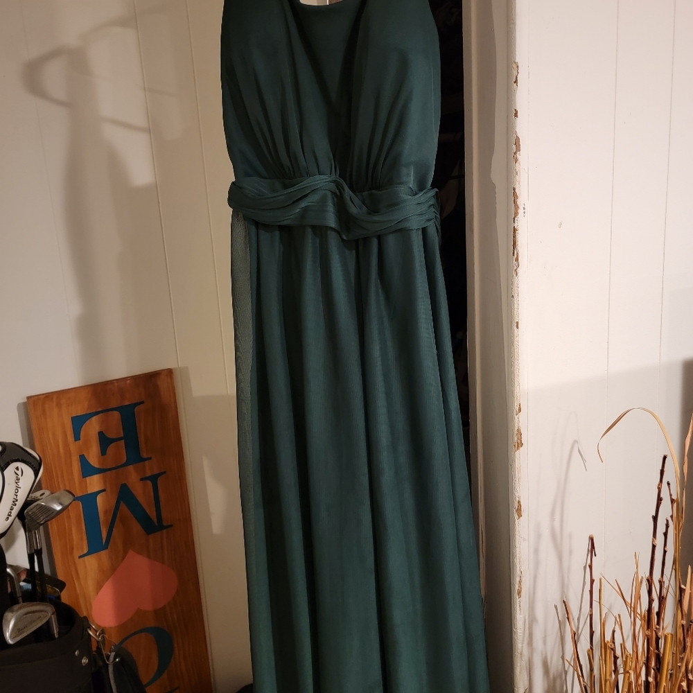 Birdie Gray Bridesmaid dress Emerald Green